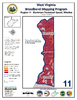 thumbnail image of broadband coverage map in the state, maximum download speed, wireline