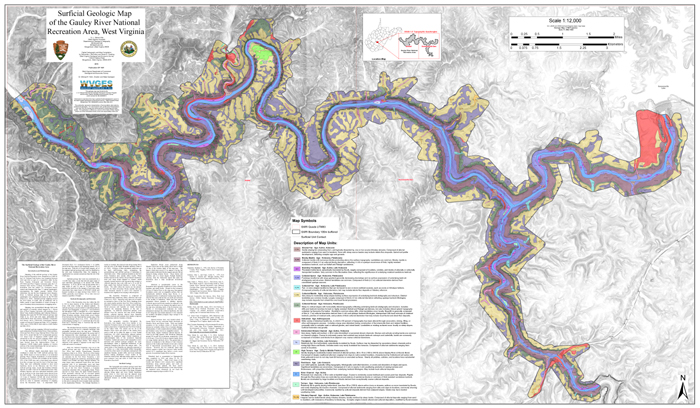 OF-1601 Gauley Surficial Map NPS