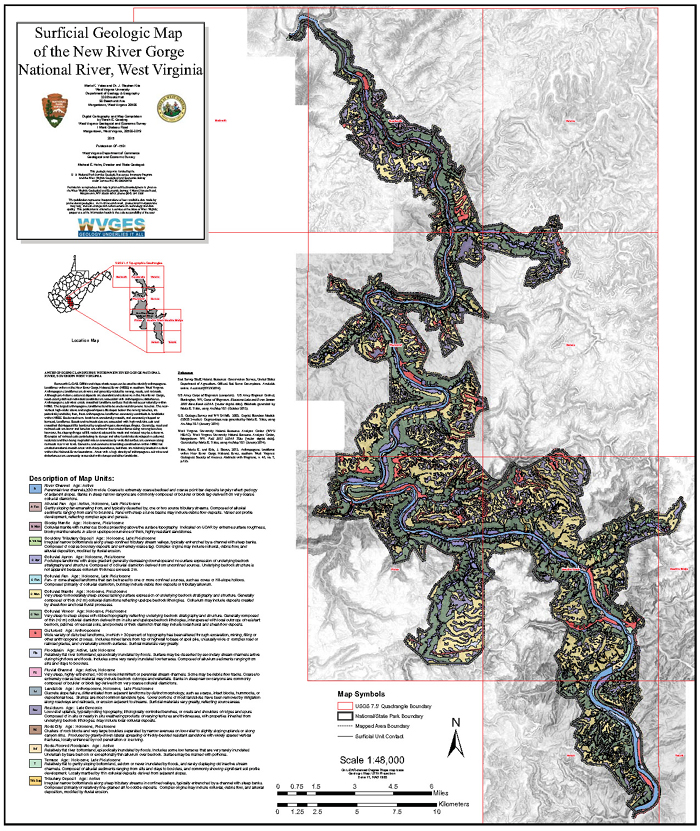 OF-1501 New River Surficial Map NPS