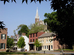 Harpers Ferry, WV historic town view