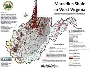image of the 8.5 inch by 11 inch PDF map of the West Virginia Marcellus shale image of the 8.5 inch by 11 inch PDF map of the West Virginia Marcellus shale