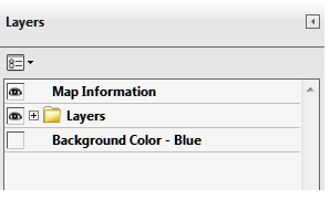 image of unexpanded layers folder on menu of the geo-enabled layered pdf