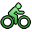 bicyclist icon for walking/biking trails