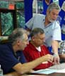 RockCamp participants examine a topo map