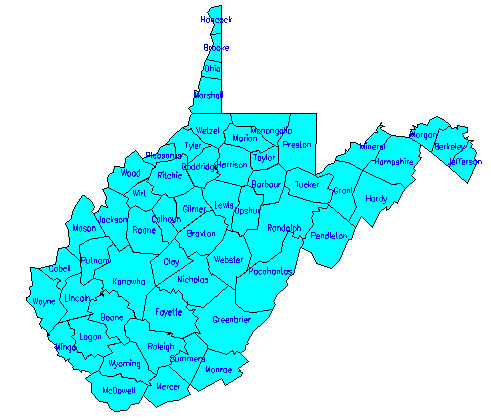 wv county map. wv county map