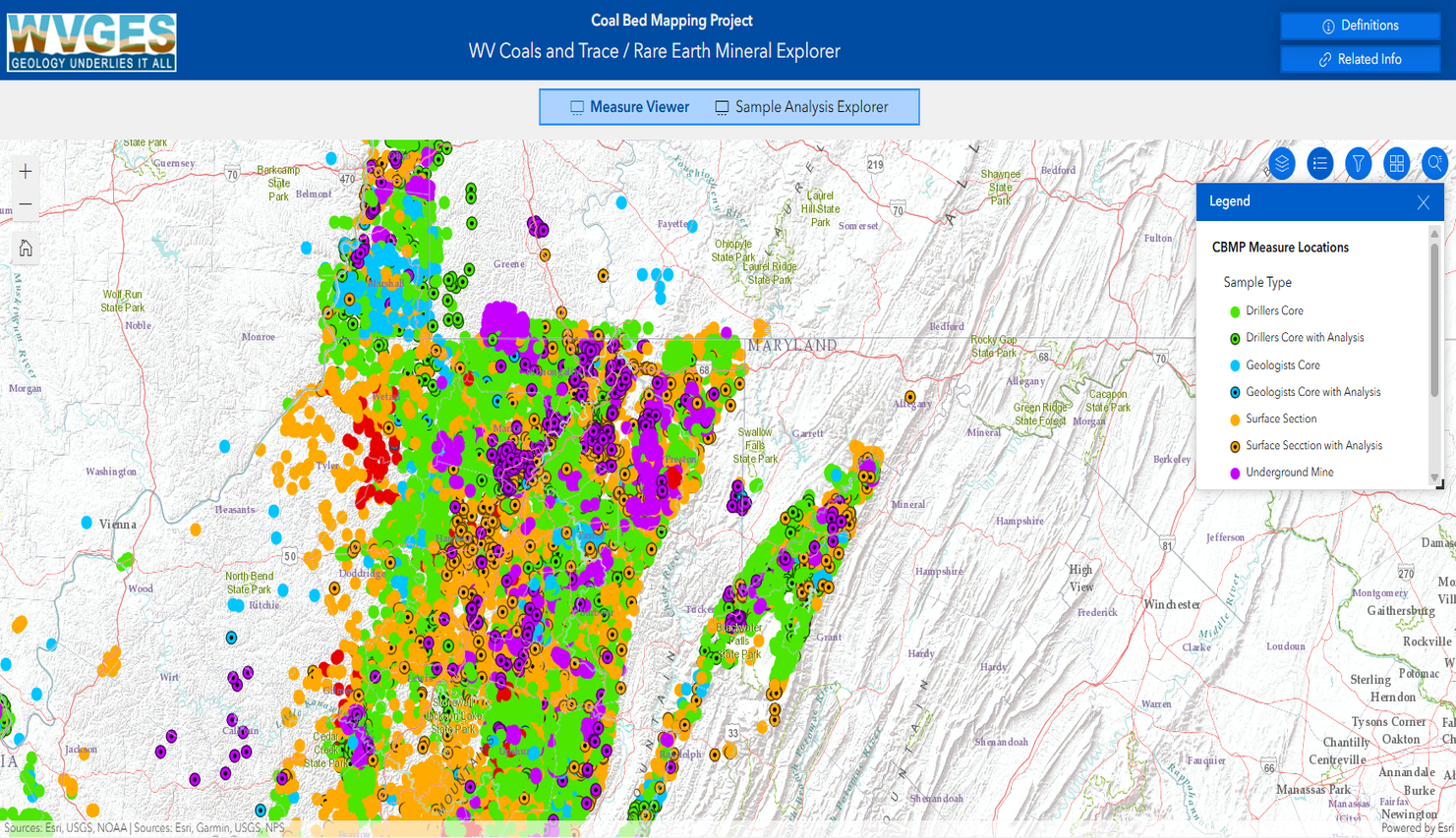 coal analysis map