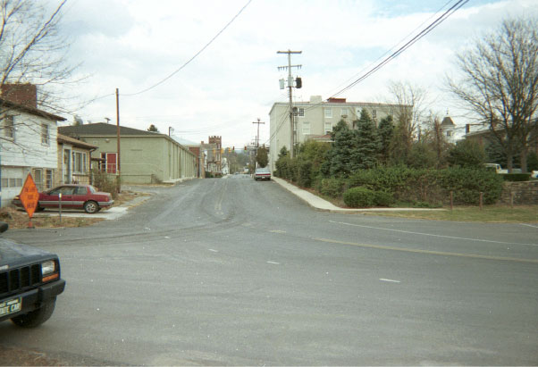 View facing due east from floodplain at western city limits of Moorefield.