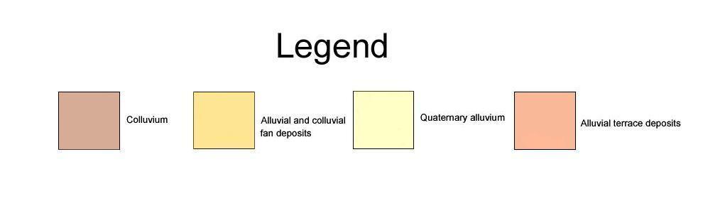 Legend for Moorefield Quad Surficial Geology