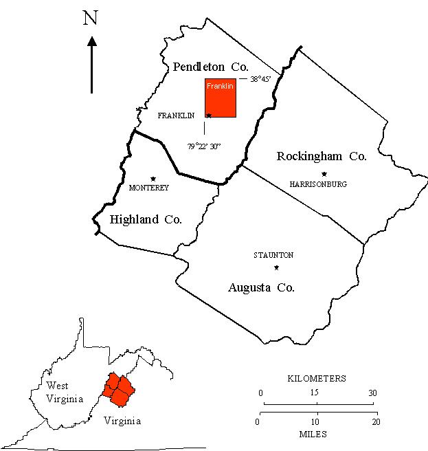 Location Map, Franklin Quadrangle